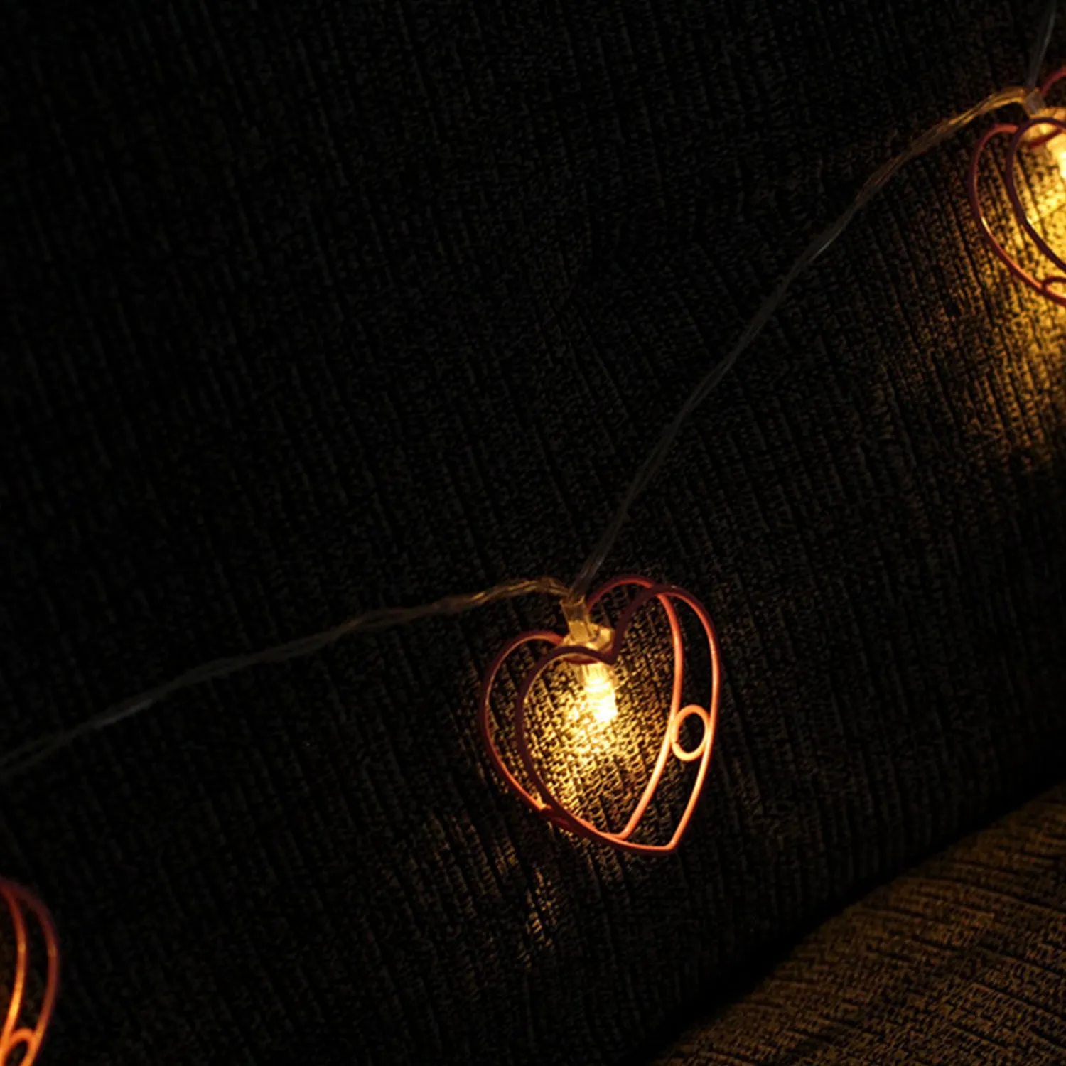 10 LEDs Heart Shape String Light