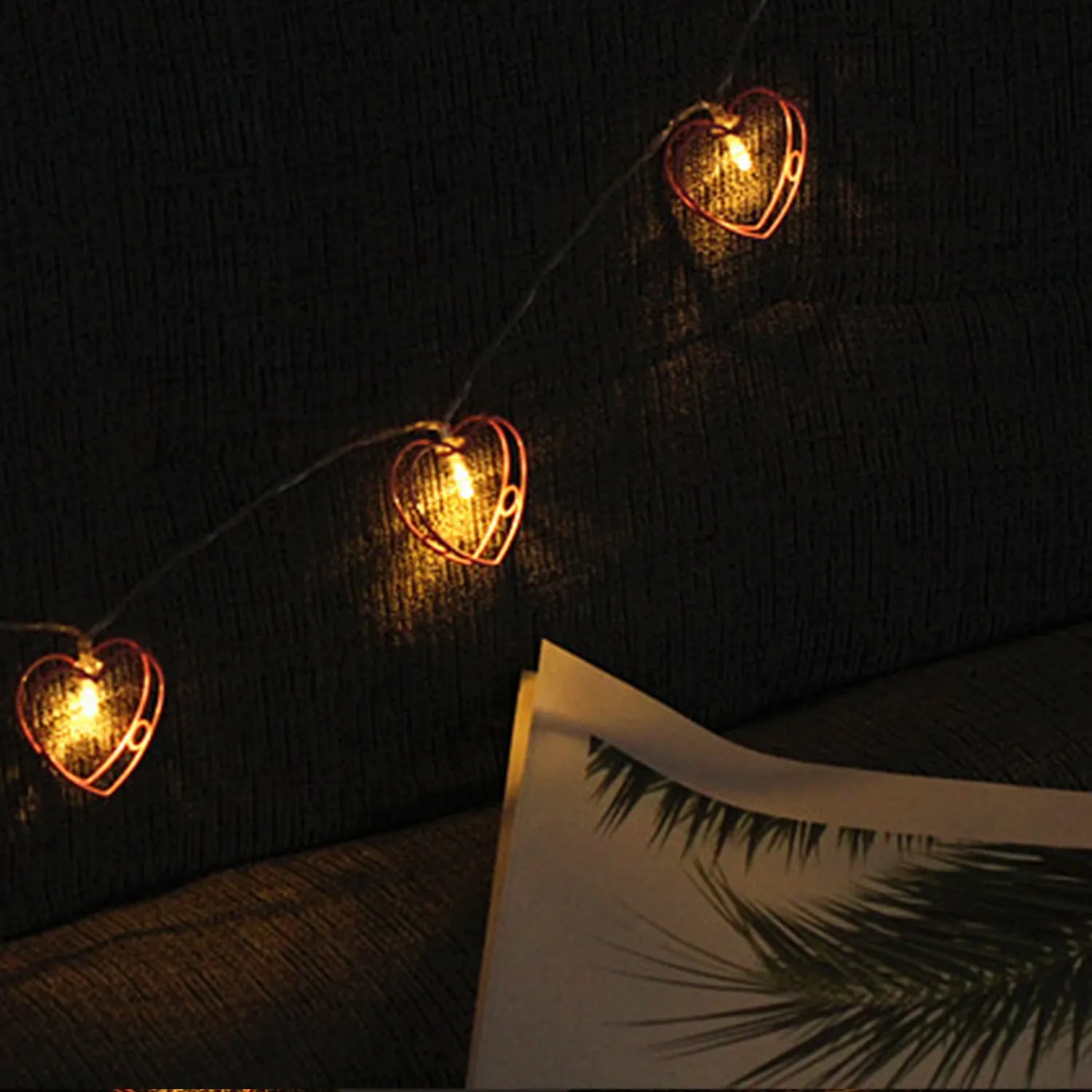 10 LEDs Heart Shape String Light