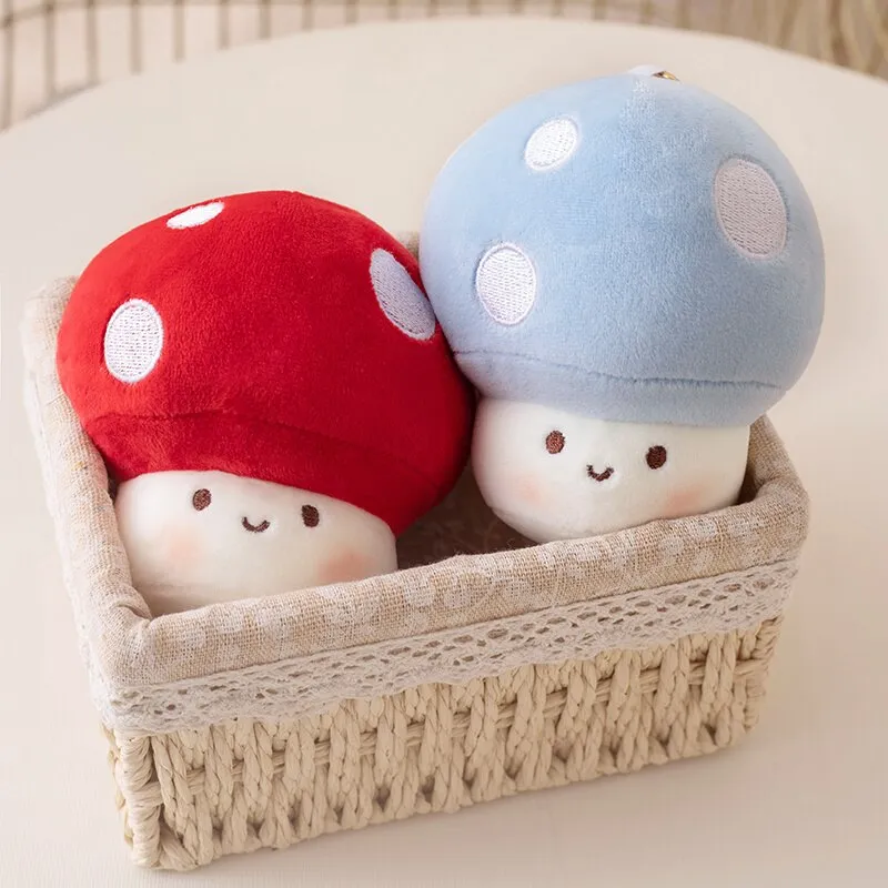 10cm Kawaii Mushroom Pearl Ring Plushie