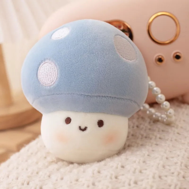 10cm Kawaii Mushroom Pearl Ring Plushie