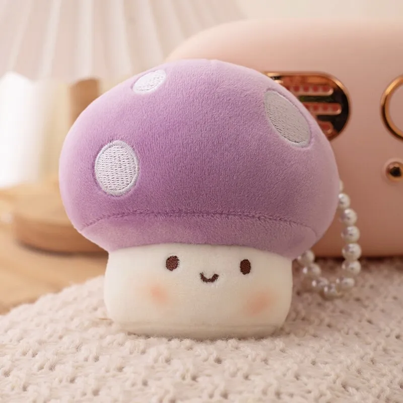 10cm Kawaii Mushroom Pearl Ring Plushie