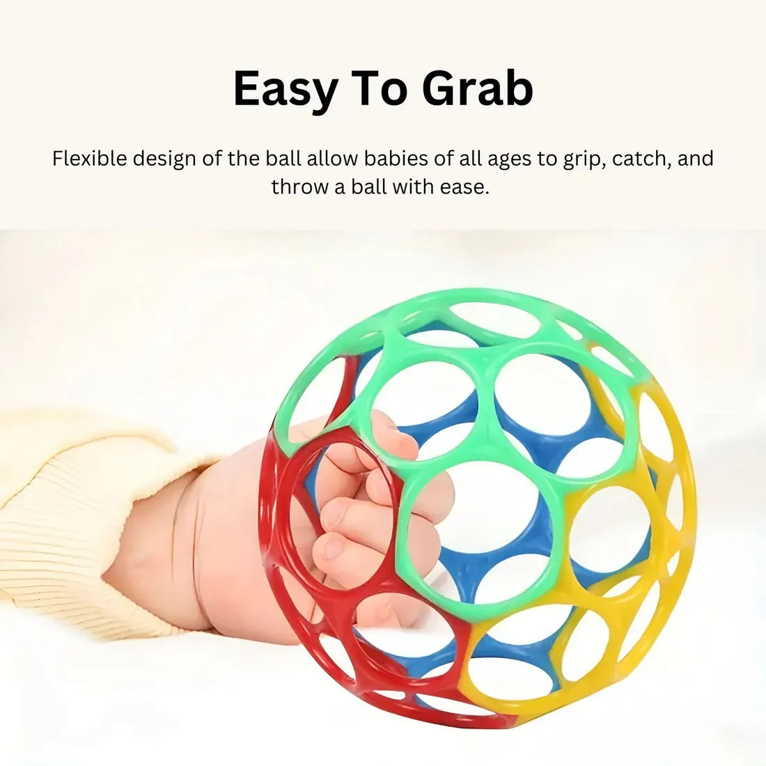 [2 Pack] Maya & Friends Classic Soft Easy Grasp Oball (Assorted Colours)