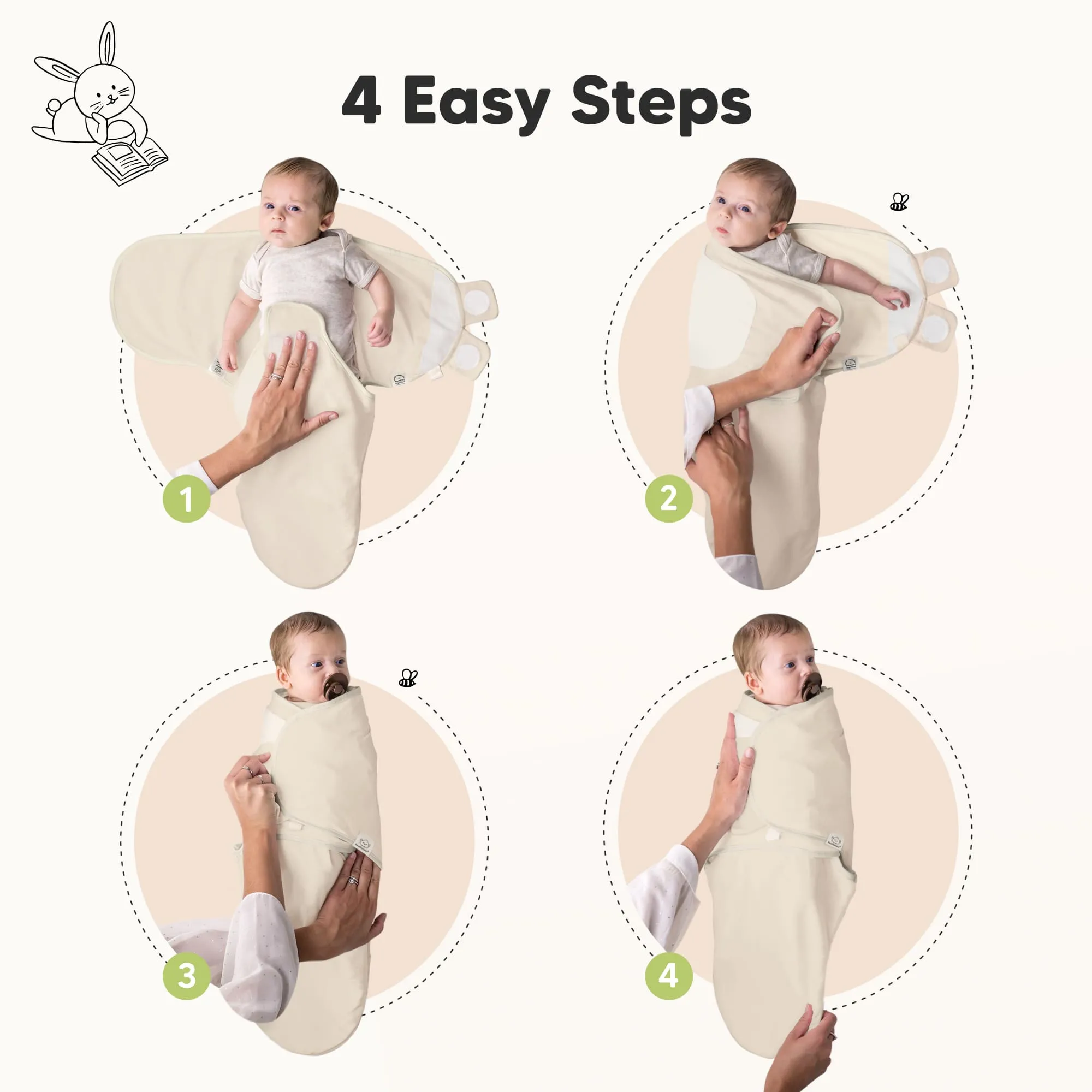 3-Pack Soothe Swaddle Wraps (Bumble Bear)