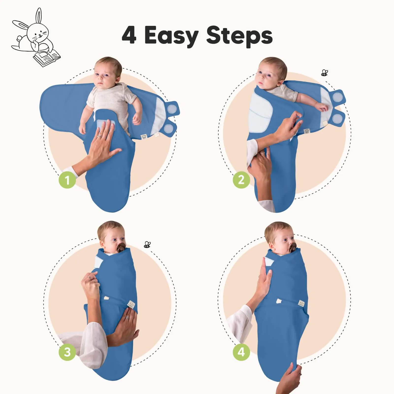 3-Pack Soothe Swaddle Wraps (Frost)