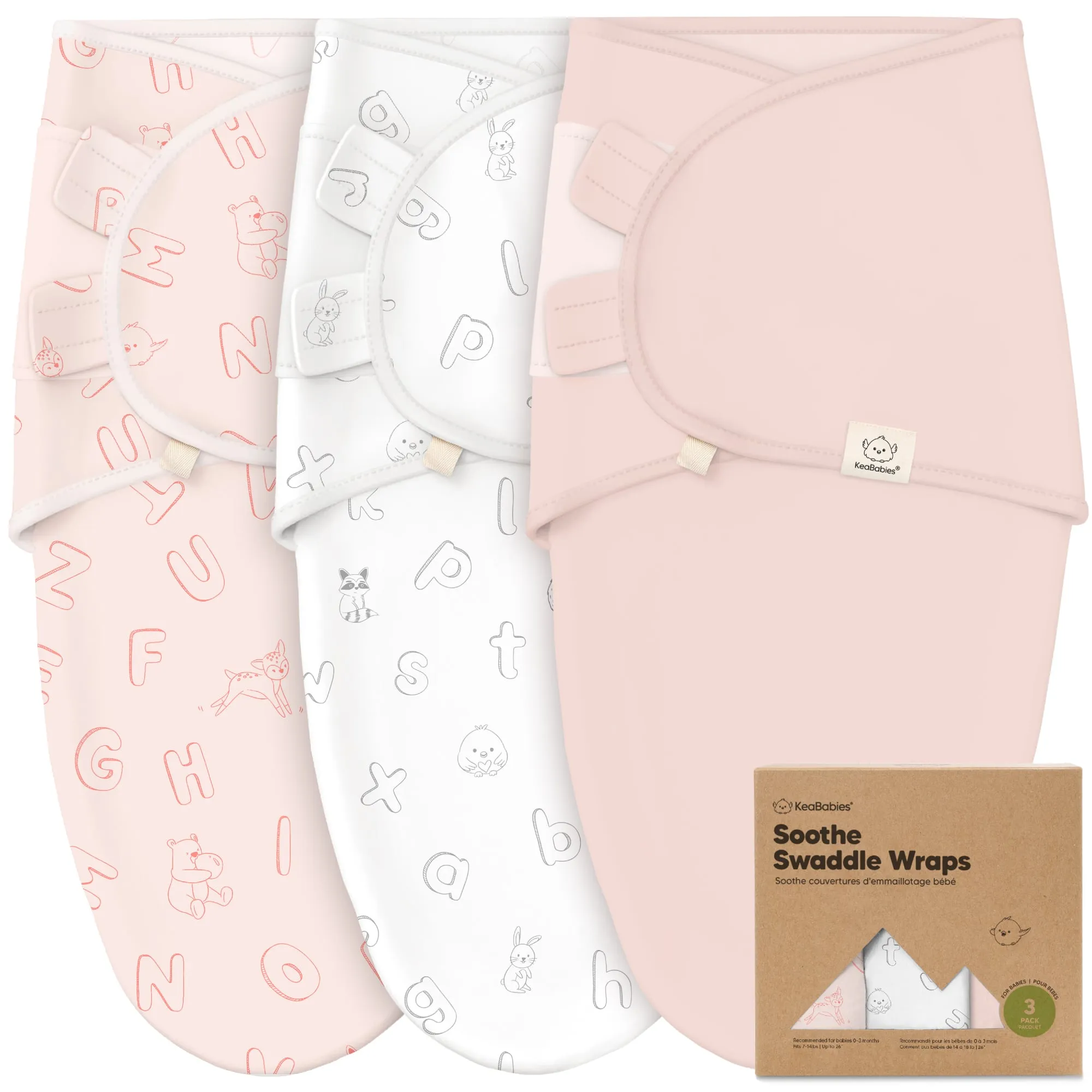 3-Pack Soothe Swaddle Wraps