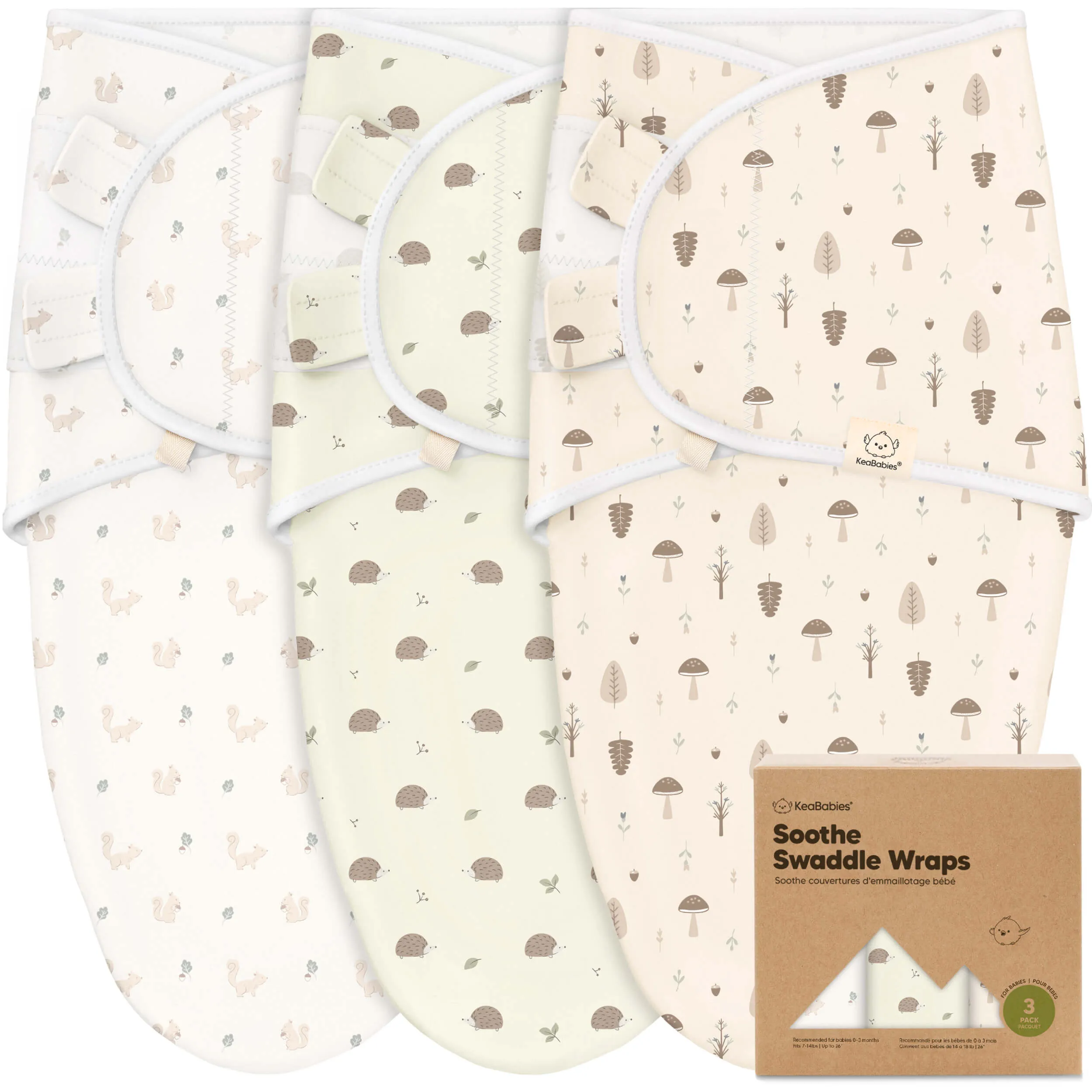 3-Pack Soothe Swaddle Wraps