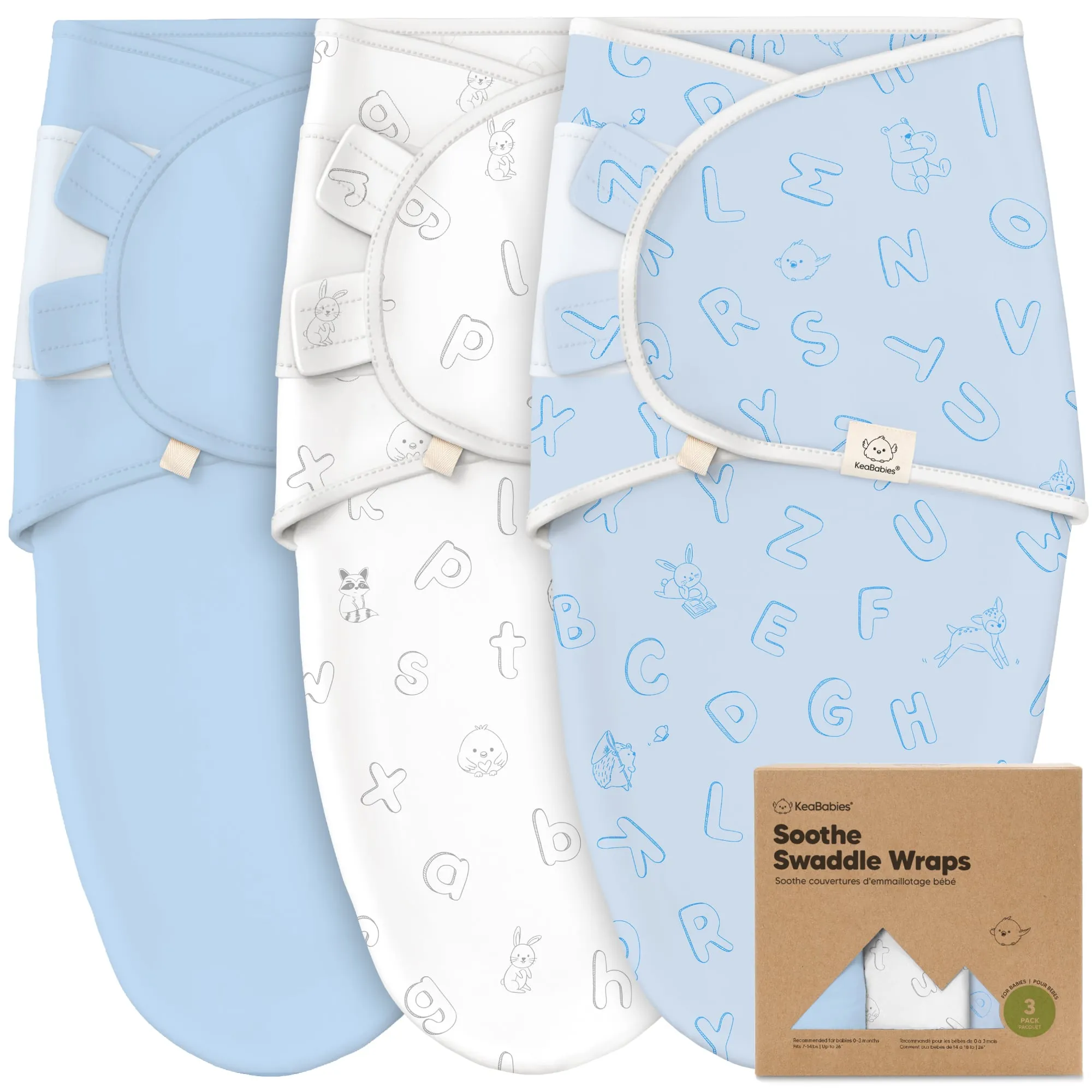 3-Pack Soothe Swaddle Wraps