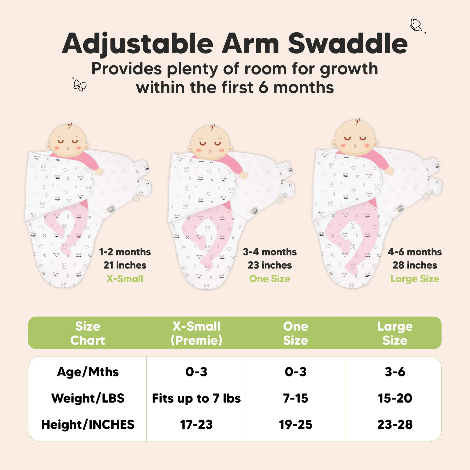 3-Pack Soothe Swaddle Wraps