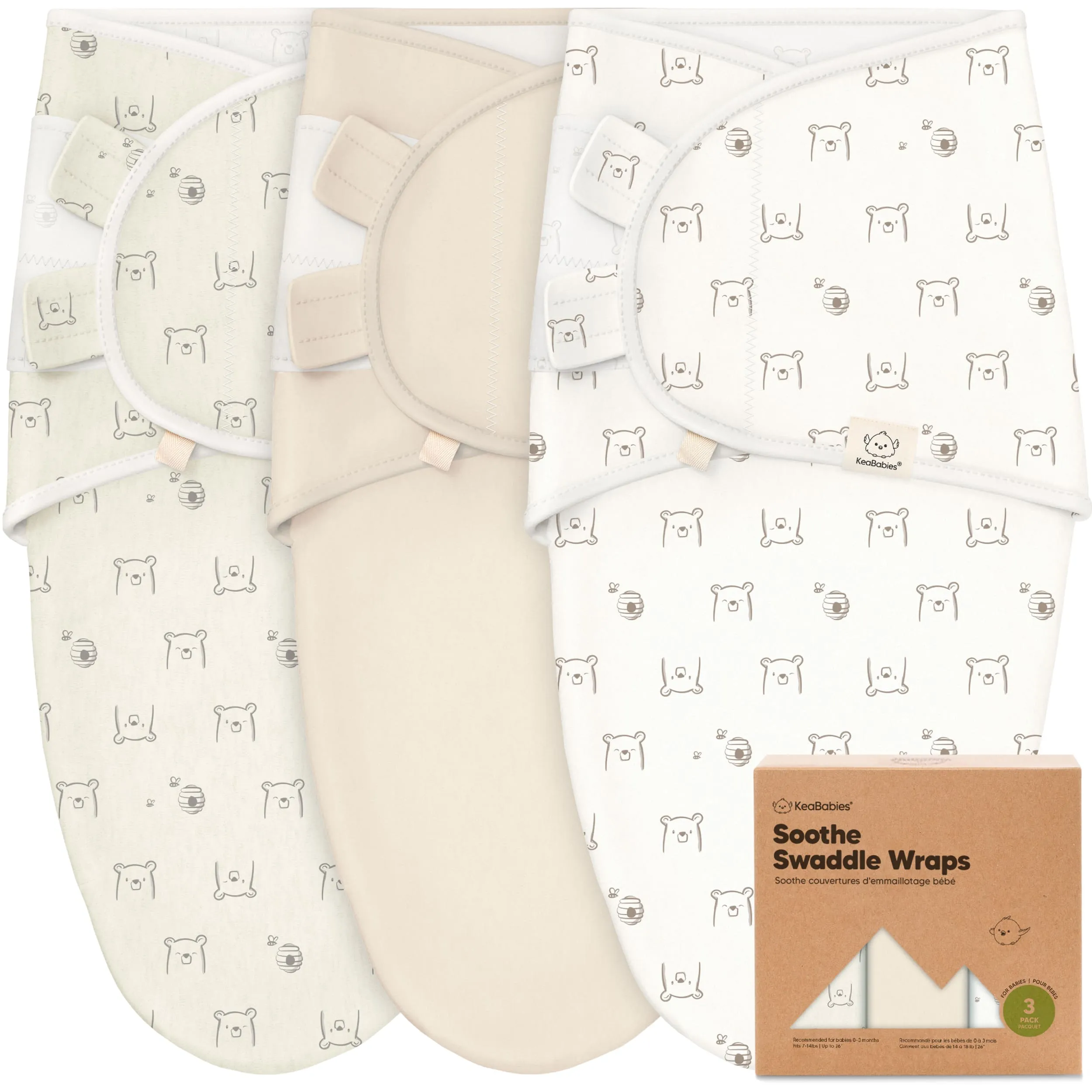 3-Pack Soothe Swaddle Wraps