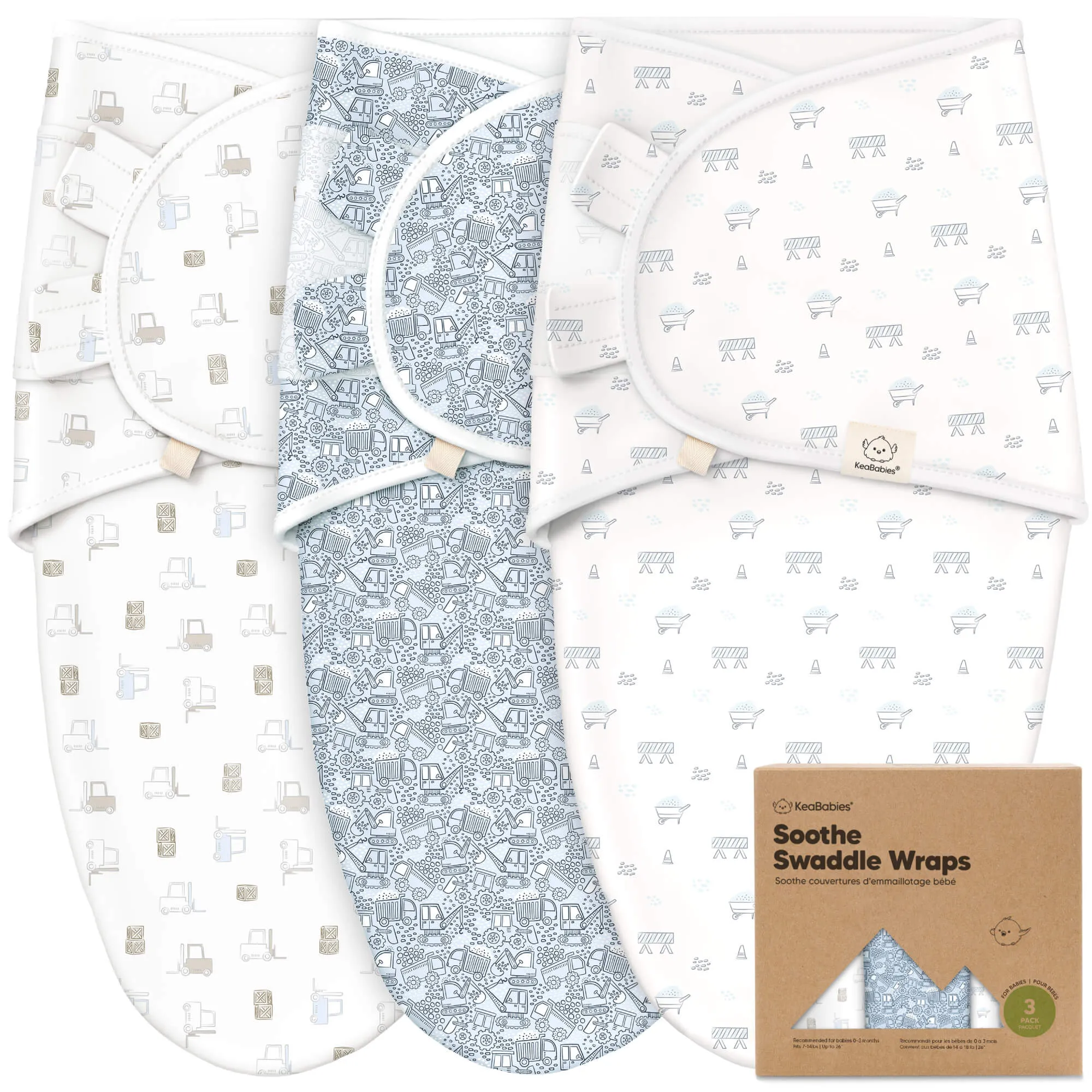 3-Pack Soothe Swaddle Wraps