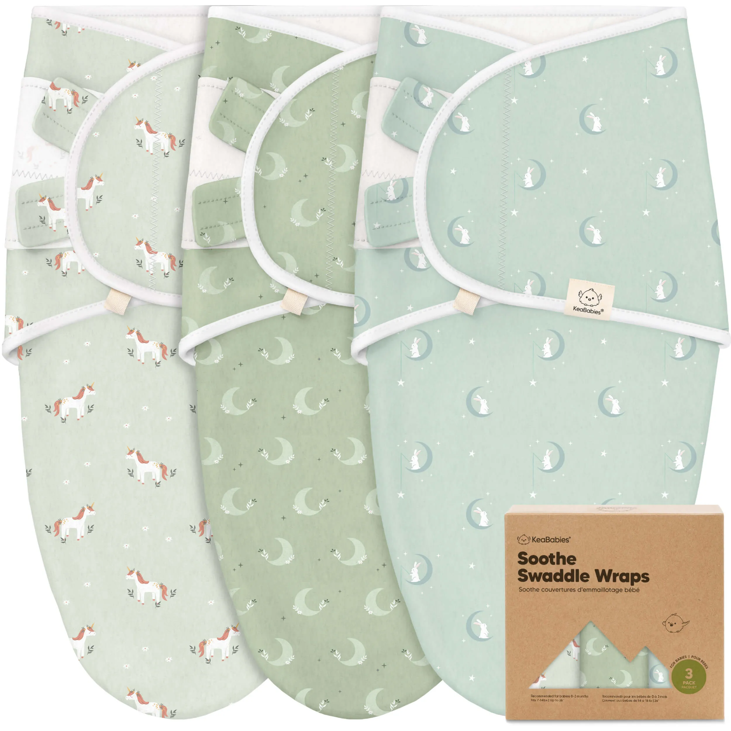 3-Pack Soothe Swaddle Wraps