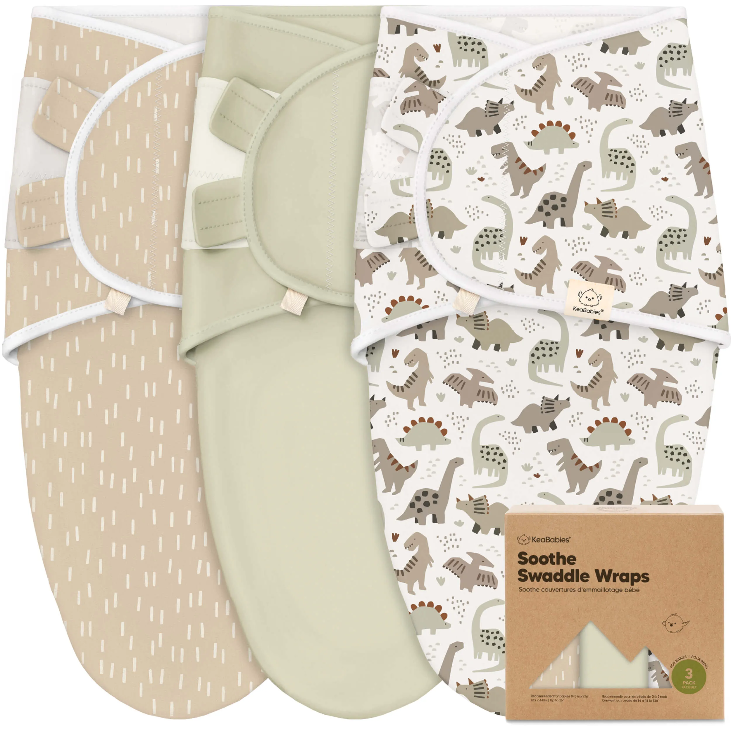 3-Pack Soothe Swaddle Wraps