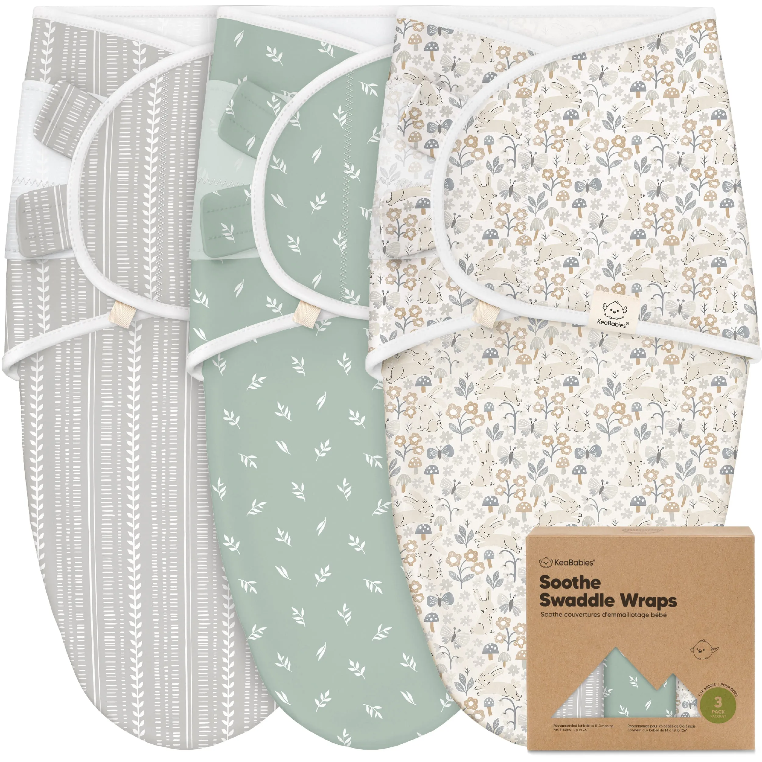 3-Pack Soothe Swaddle Wraps