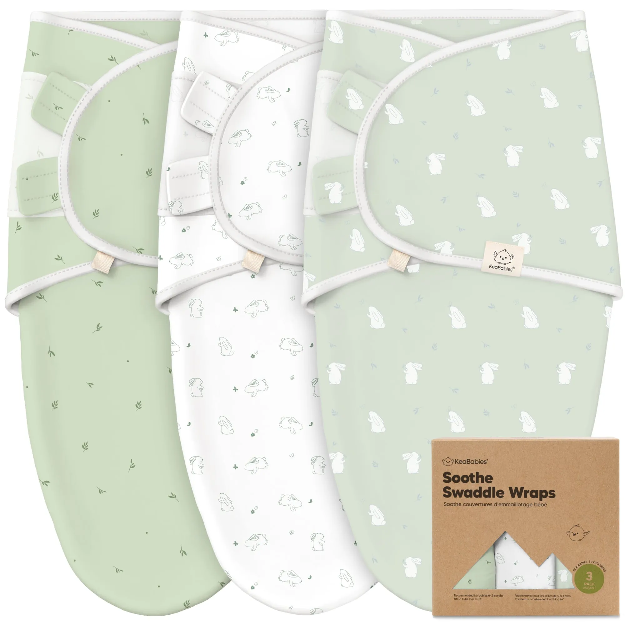 3-Pack Soothe Swaddle Wraps