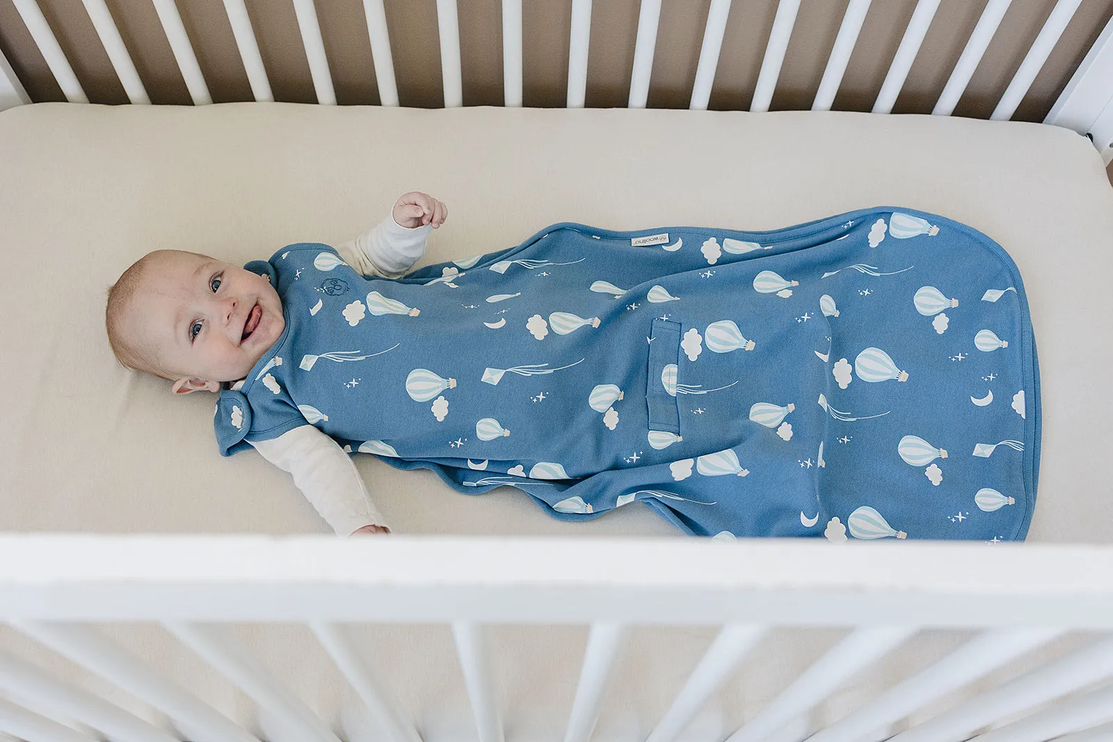 4 Season® Ultimate Baby Sleep Bag, Merino Wool & Organic Cotton, 2 Months - 2 Years, Hot Air Balloon