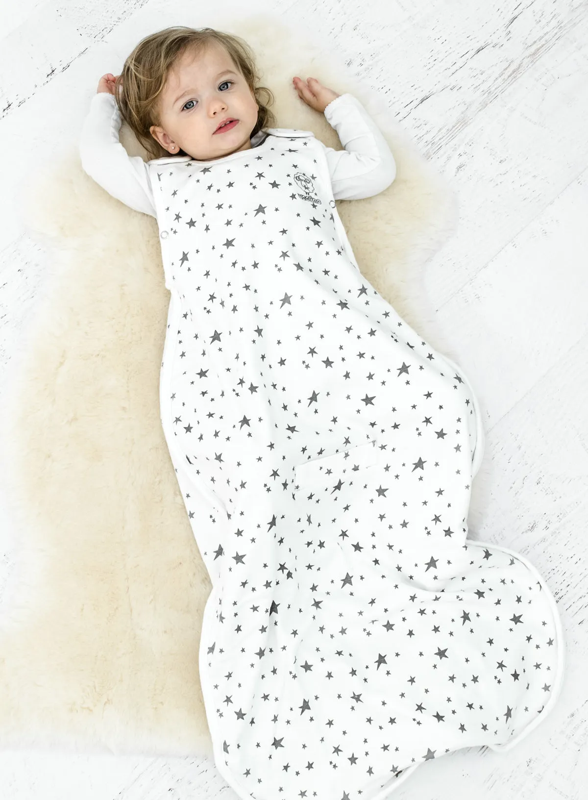 4 Season® Ultimate Toddler Sleep Bag, Merino Wool & Organic Cotton, 2 - 4 Years, Star White