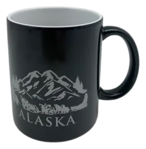 Alaska Northern Lights Dog Team Color Changing Mug 12 oz