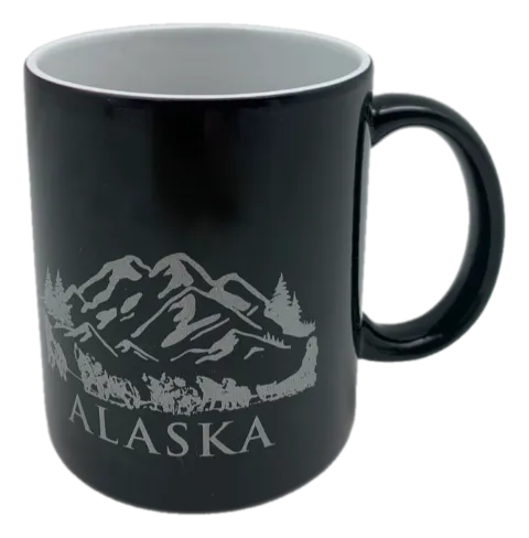 Alaska Northern Lights Dog Team Color Changing Mug 12 oz