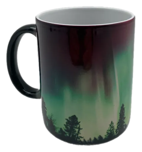 Alaska Northern Lights Dog Team Color Changing Mug 12 oz