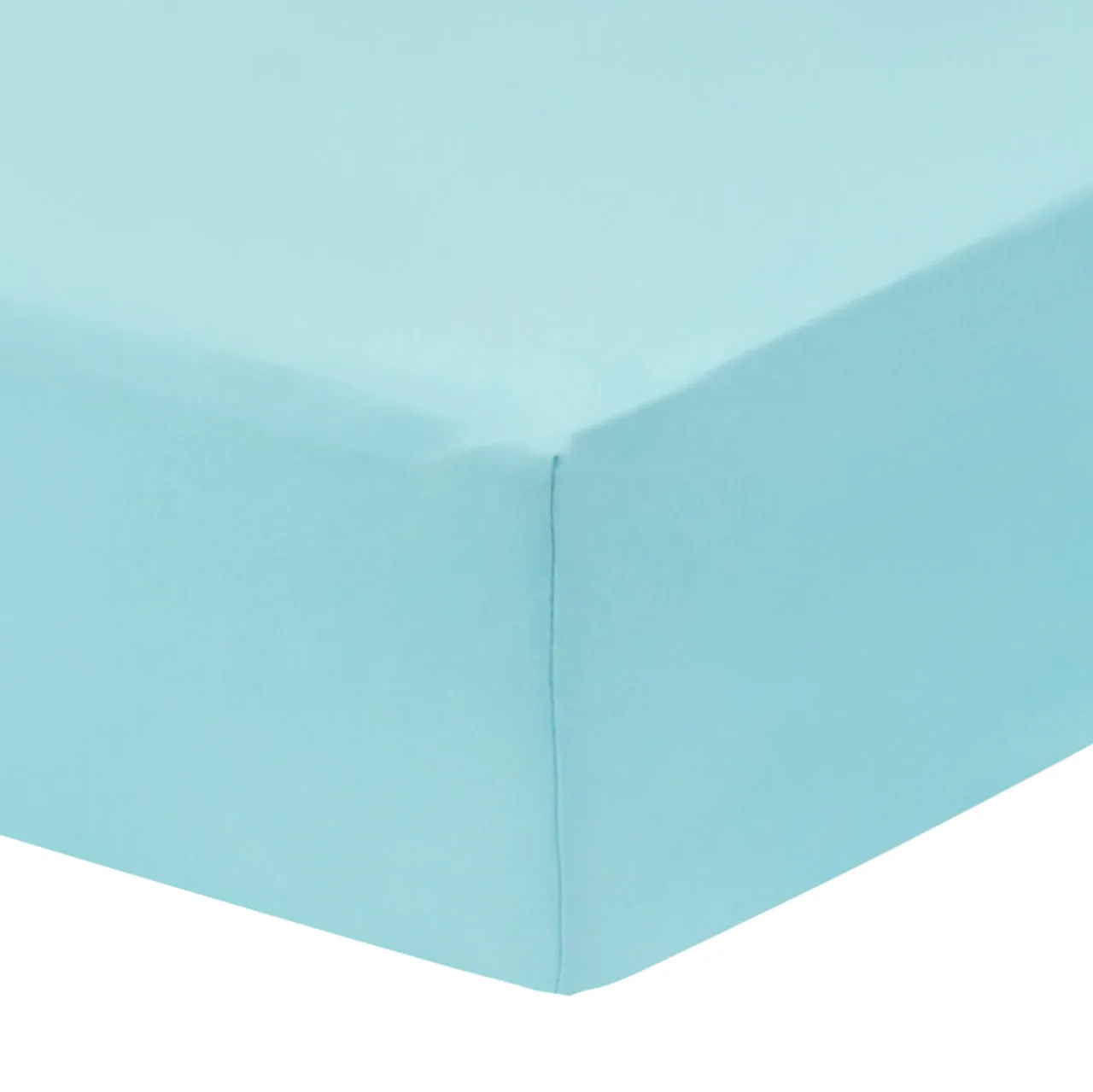 Aqua Fitted Crib Sheet