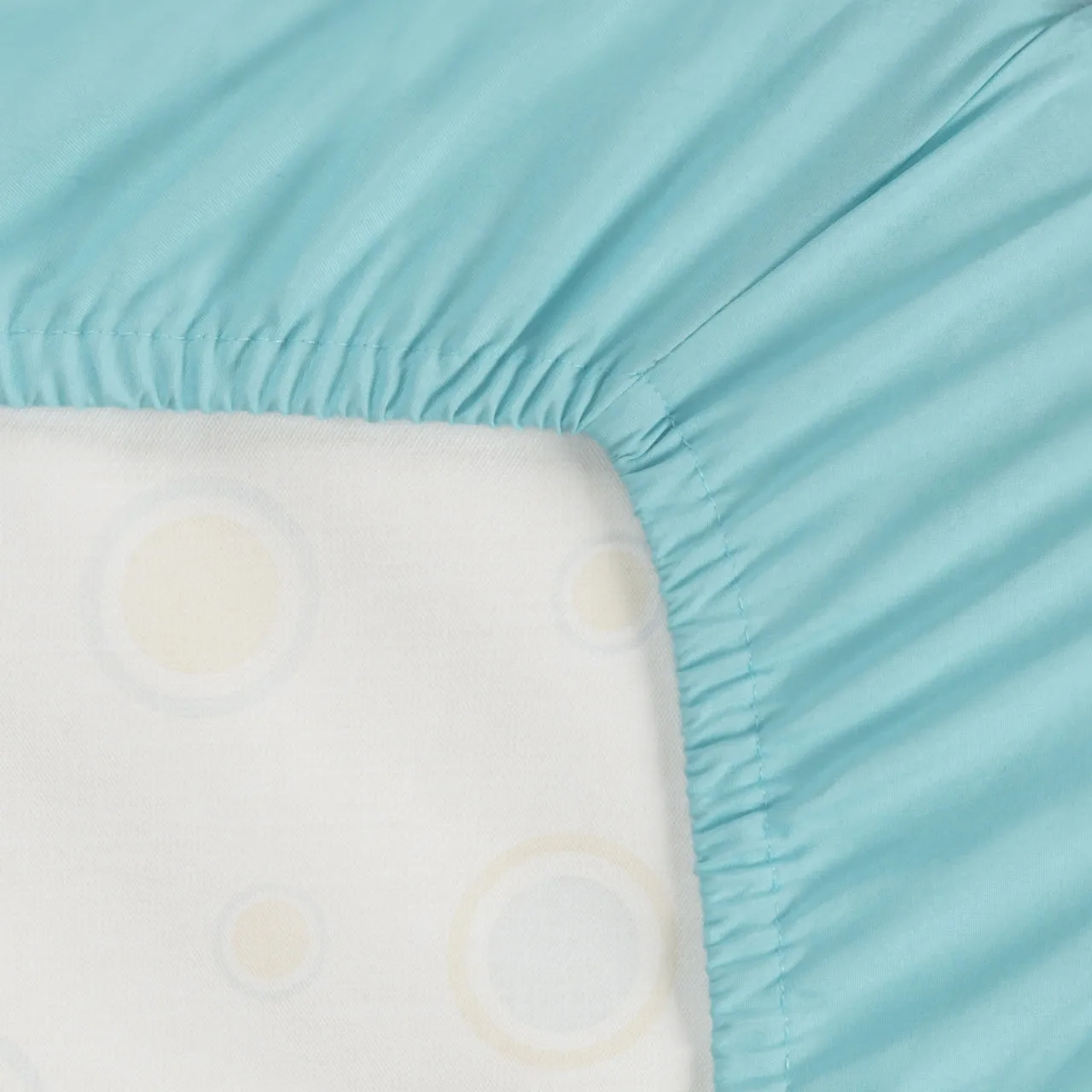 Aqua Fitted Crib Sheet