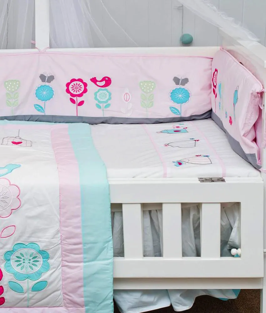 Baby Cot Bumpers – Birds Love Theme