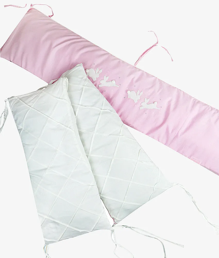 Baby Cot Bumpers – Pink Rabbit Theme