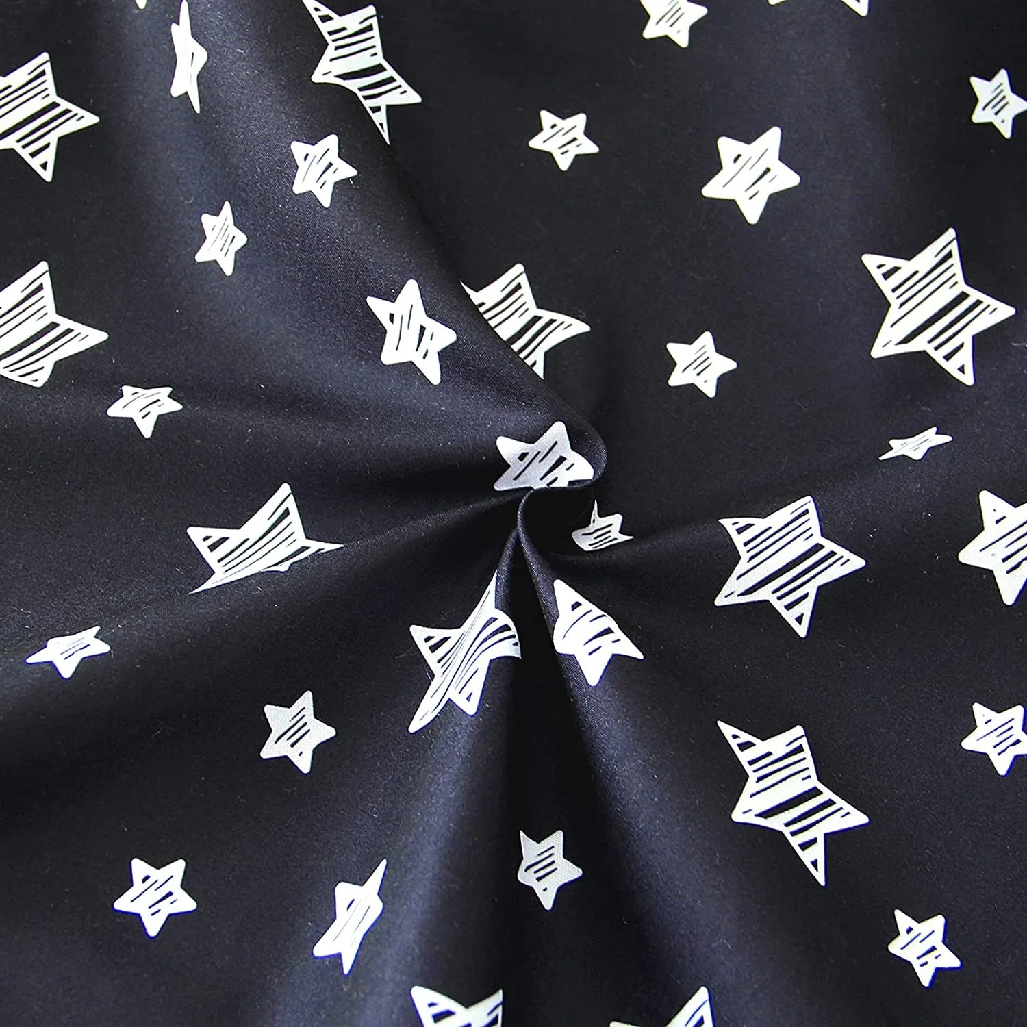 Baby Crib Sheets, Crib Sheets for Boys Girls, Baby Crib Fitted Sheet Snug Fit for Crib Mattress, Silky Soft Microfiber 52'' X 28'' Crib Sheet Fits Standard Size Crib, Black Star