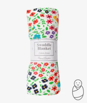 Baby Swaddling Blanket - Colorful Garden Print