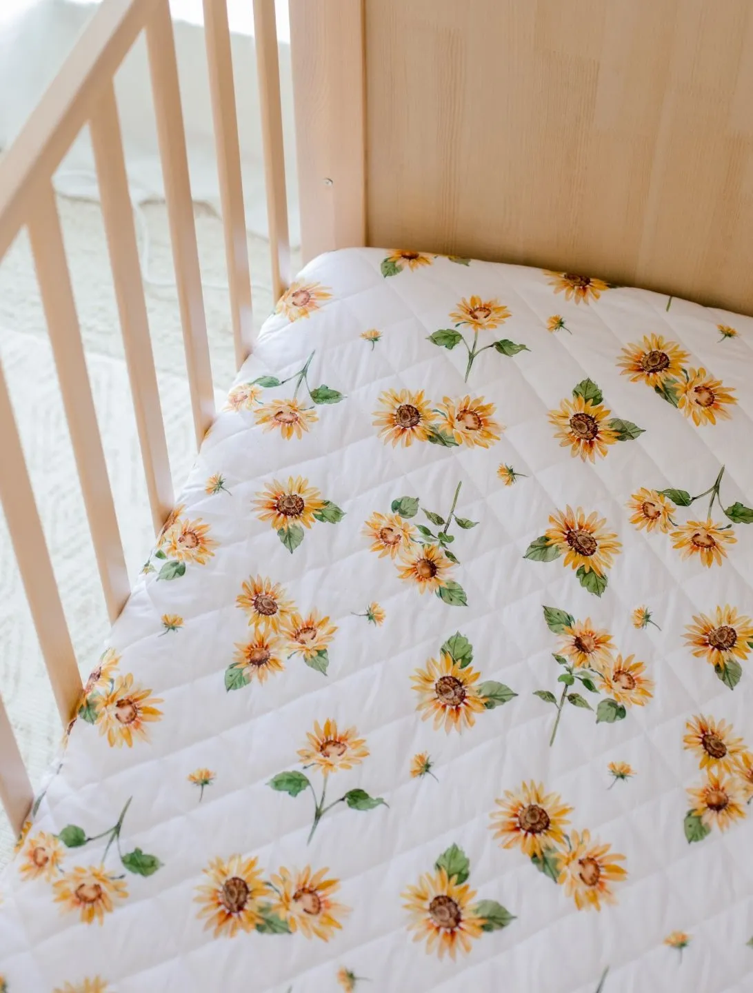 Bambella Designs 2-in-1 Waterproof Cot Sheet & Mattress Protector | Sunny Days