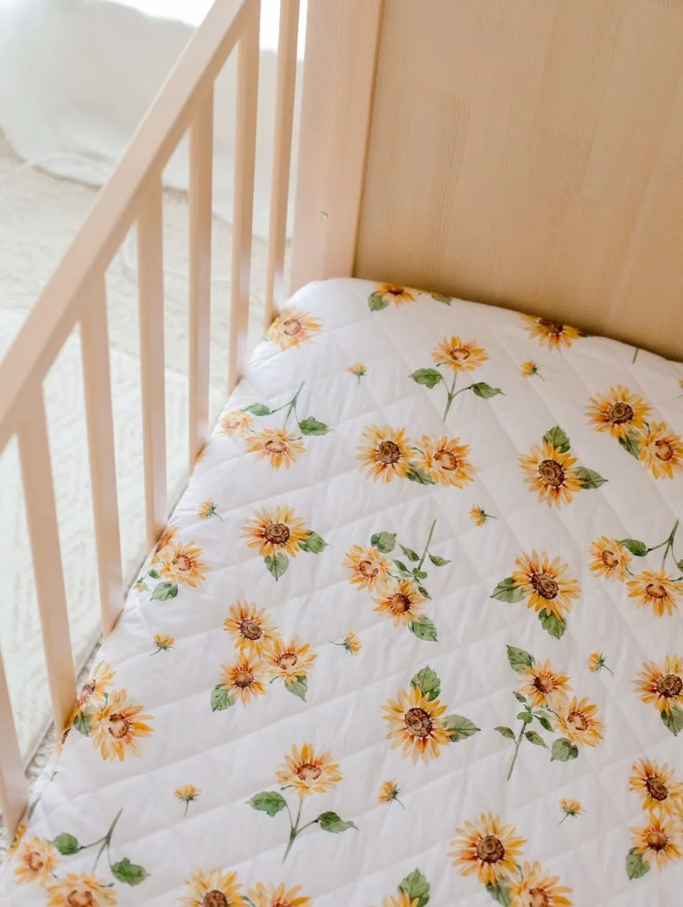 Bambella Designs 2-in-1 Waterproof Cot Sheet & Mattress Protector | Sunny Days