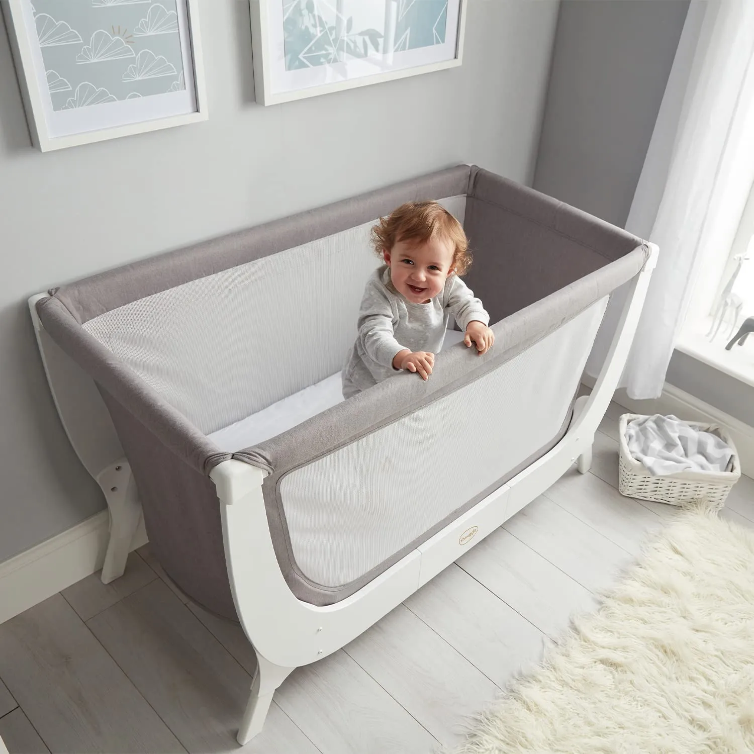 Beaba by Shnuggle Air Complete Sleep System Grey/White