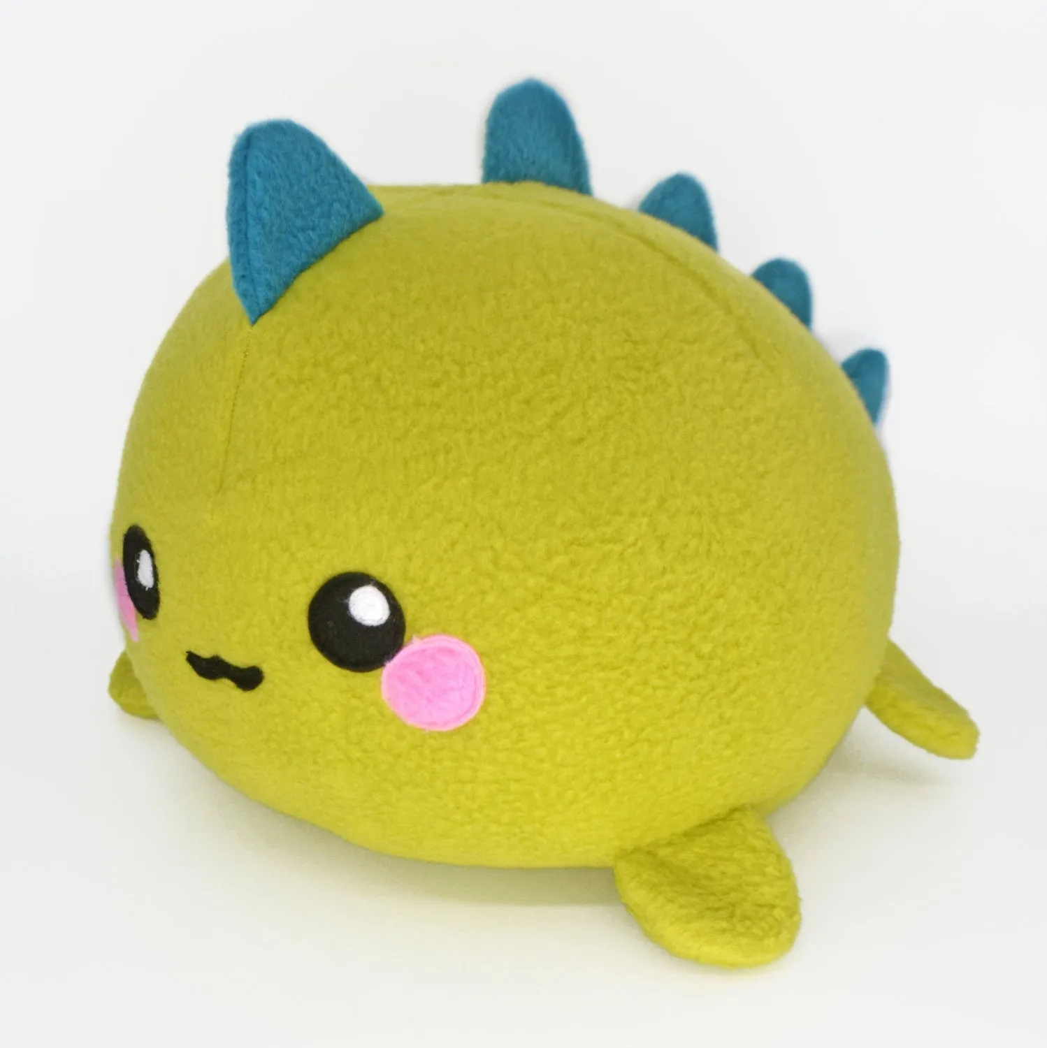 BIG Dinosaur plushie , handmade kawaii stuffed animal monster cute lime green rawr