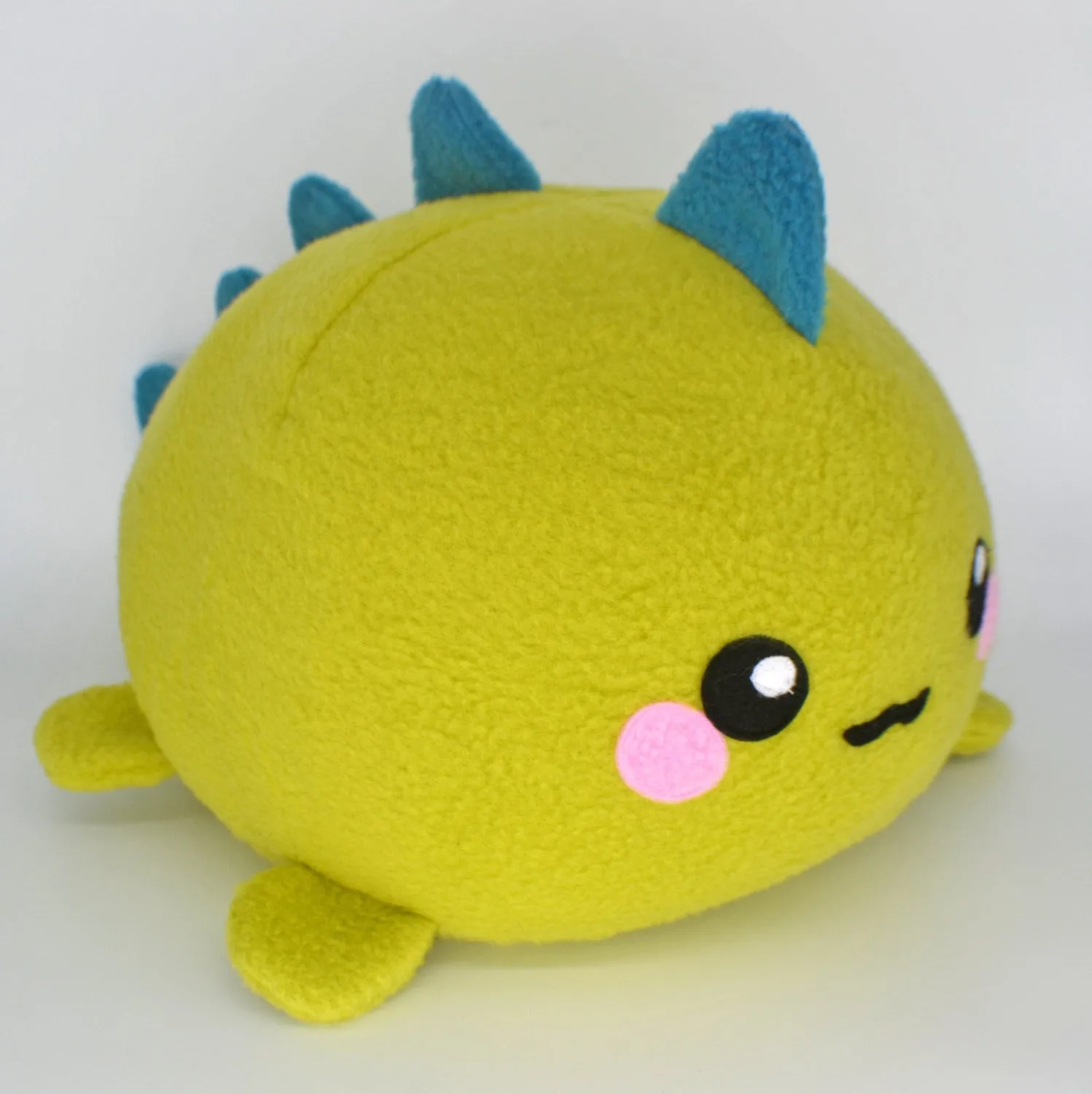 BIG Dinosaur plushie , handmade kawaii stuffed animal monster cute lime green rawr