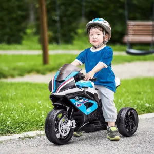 BMW HP4 Multi-Terrain children's motorcycle, licensed by Aosom for babies and children aged 1, 5 to 5 years, battery-powered off-road motorcycle mini motorcycle for children, blue Aosom