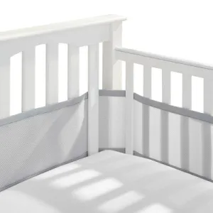 BreathableBaby Breathable Mesh Crib Liner - Classic Collection - Gray