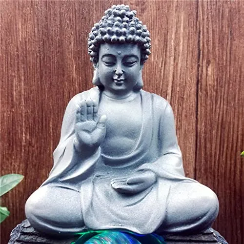 CALANDIS® Resin Buddha Statue Water Fountain Feng Shui Led Garden Decoration