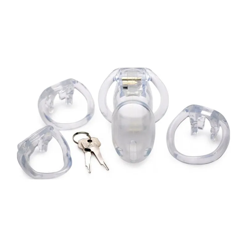 Clear Captor Chastity Cage Large