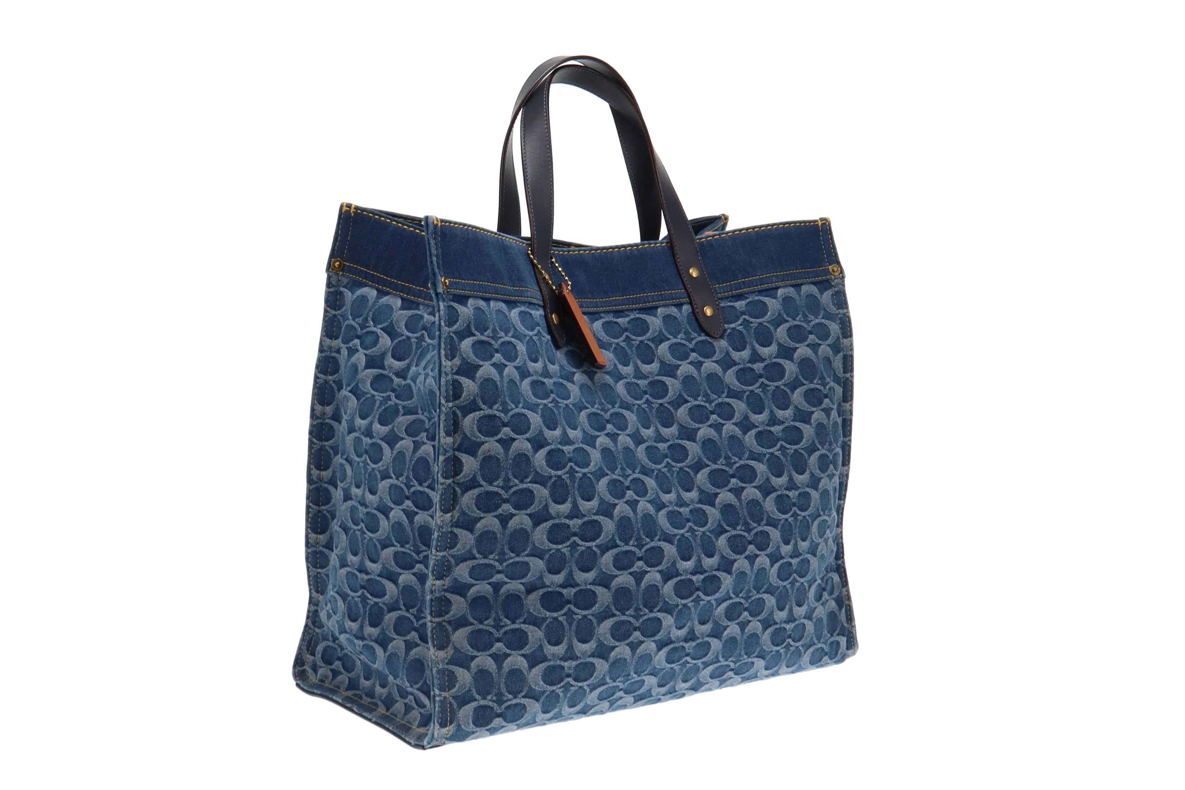 Coach Denim Field Tote 40 with Strap