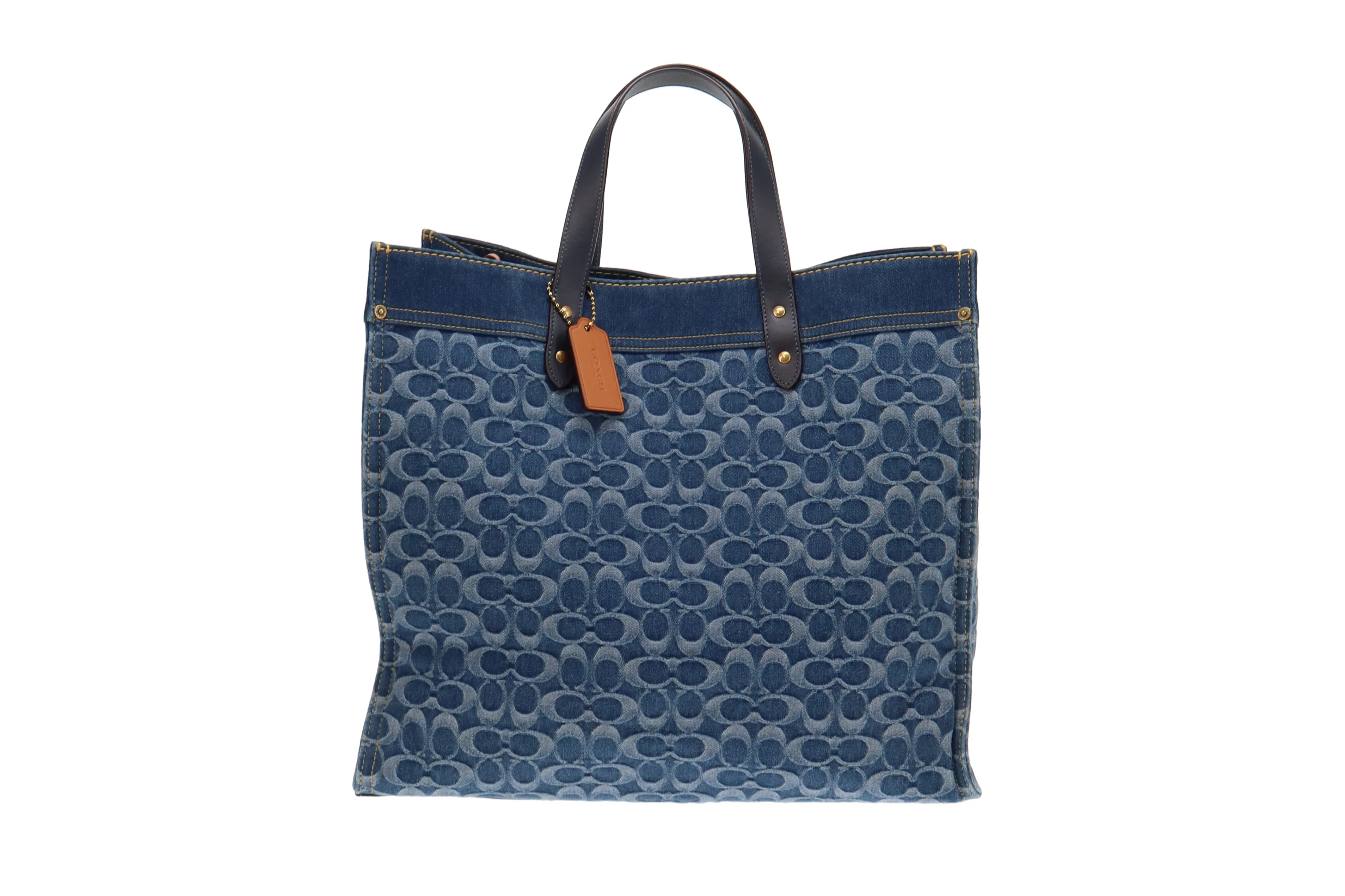 Coach Denim Field Tote 40 with Strap