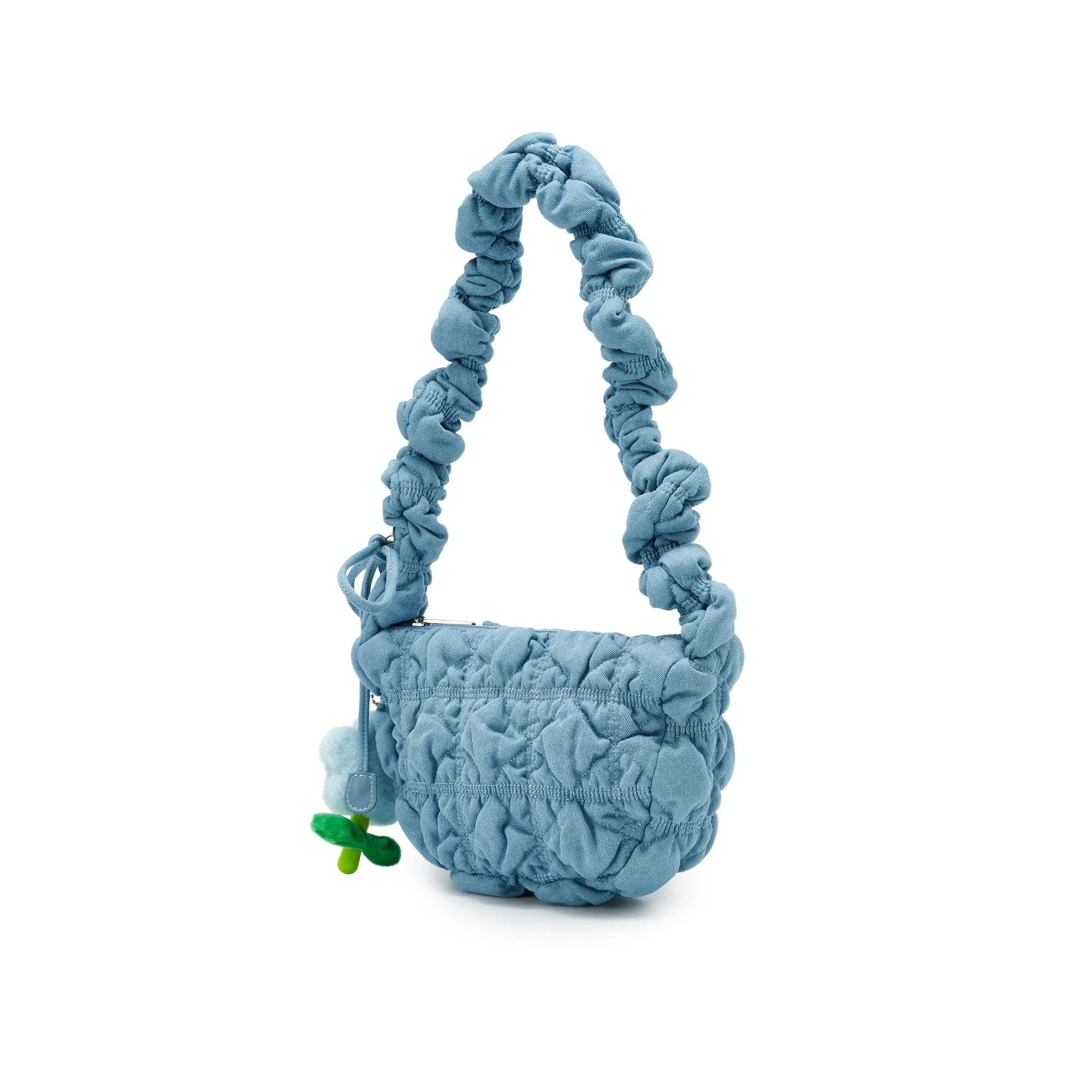 Cole Mini Denim Crossbody Bag Light Blue