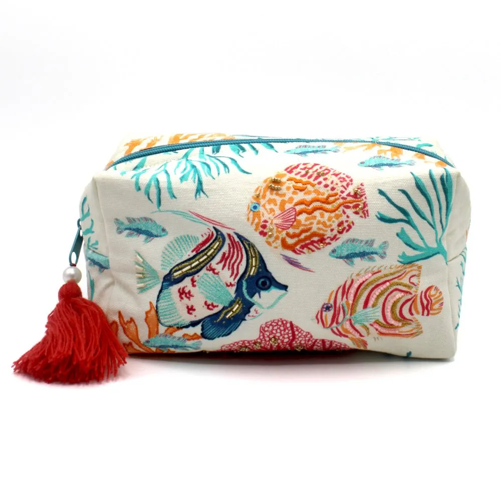 Coral Fish Cosmetic Bag