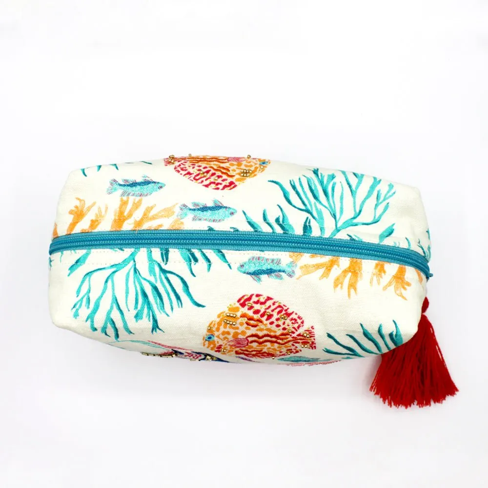 Coral Fish Cosmetic Bag