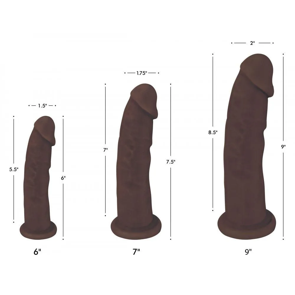 Dark Silicone Dildo with No Balls