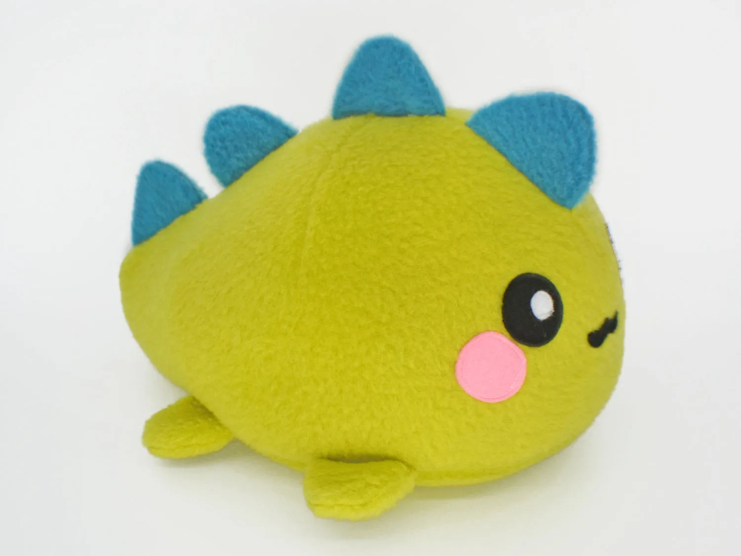 Dinosaur plushie , handmade kawaii stuffed animal monster cute lime green rawr