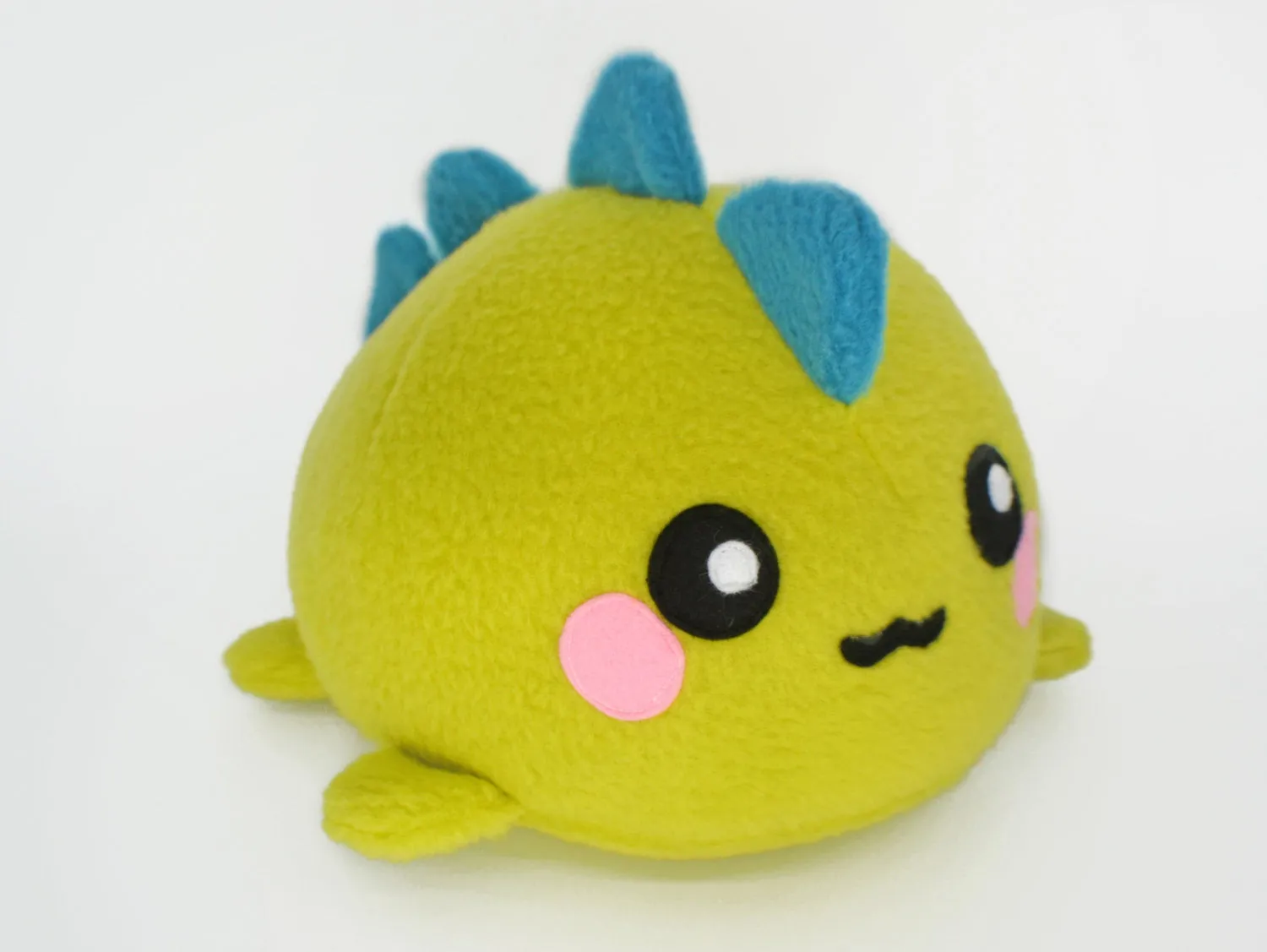 Dinosaur plushie , handmade kawaii stuffed animal monster cute lime green rawr