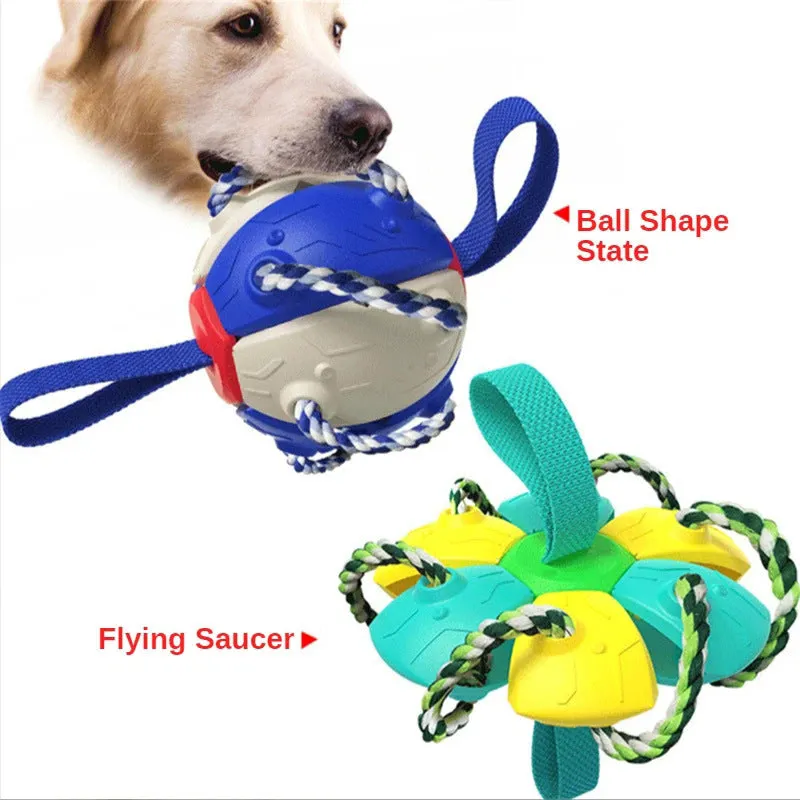 Dog Soccer Interactive Pet Toys Foldable Ball Molar Toy Outdoor Training Ball