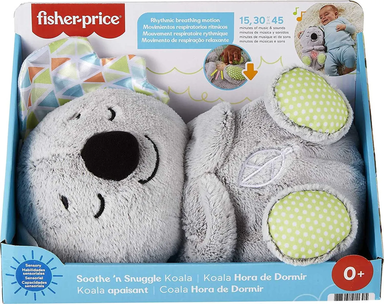 Fisher-Price Soothe n Snuggle Koala Plush Sound Machine with Realistic Breathing Motion for Toddlers and Preschool Kids