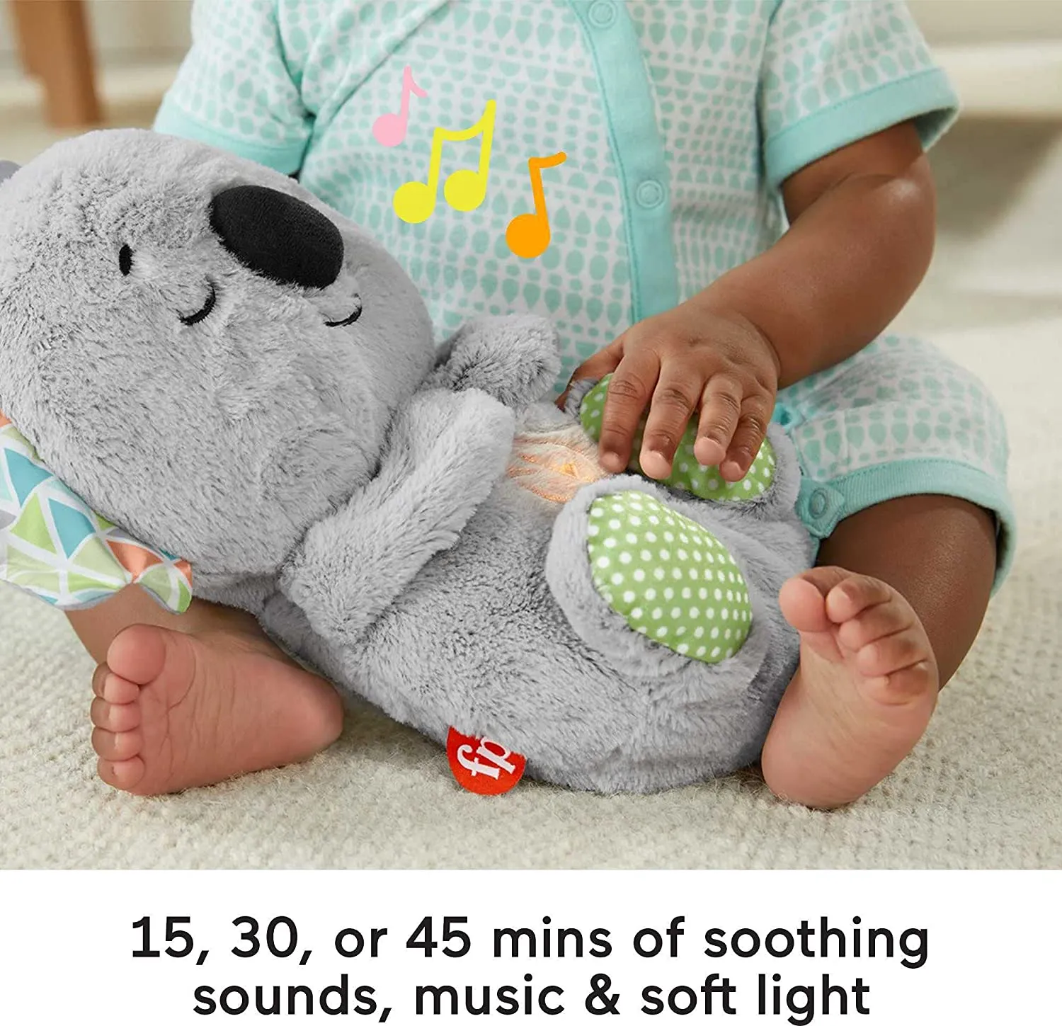 Fisher-Price Soothe n Snuggle Koala Plush Sound Machine with Realistic Breathing Motion for Toddlers and Preschool Kids