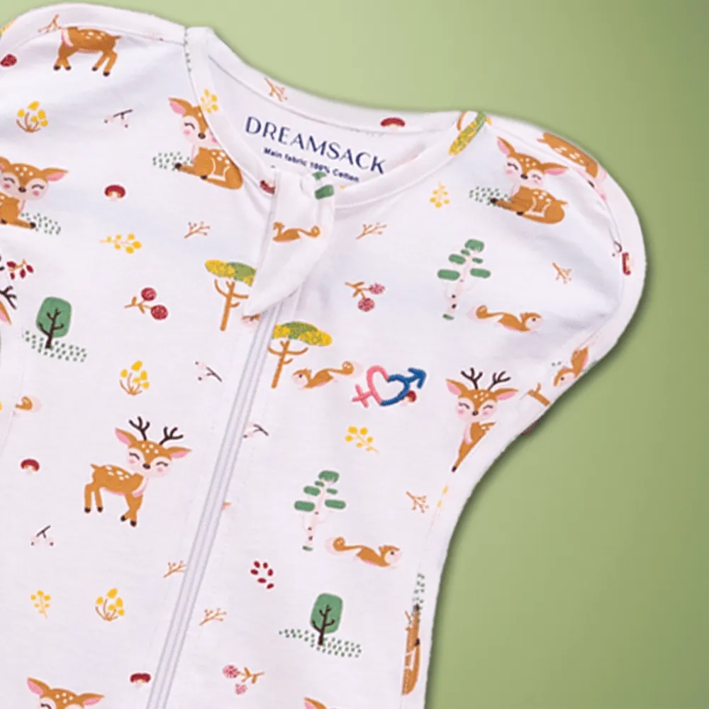 H&K Dreamsack Snug Swaddle, Woodland Animal. Size (0-3months)